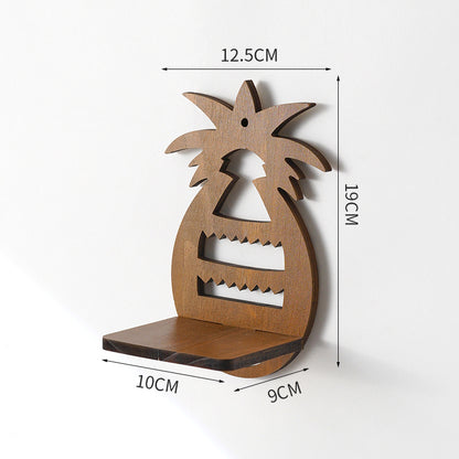 Eco-Friendly Wall-Mounted Plant Holders - Wood & Glass Decor