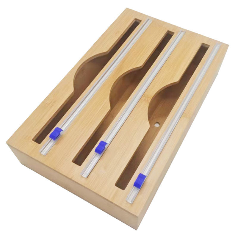Eco-Friendly Bamboo Cling Film Cutter Box