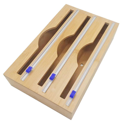 Eco-Friendly Bamboo Cling Film Cutter Box