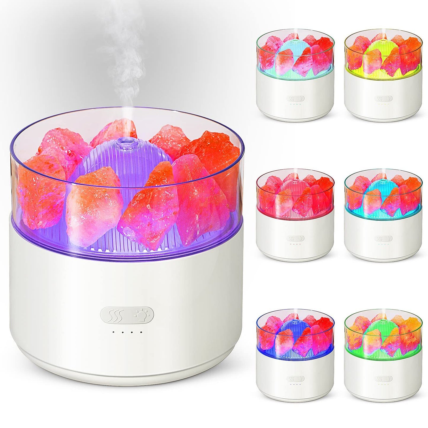 Crystal Salt Aroma Diffuser Humidifier with Ambient Light