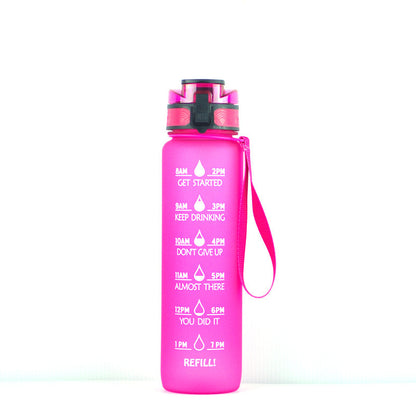 Hydration Time-Marker Water Bottle - Eco-Friendly & BPA-Free