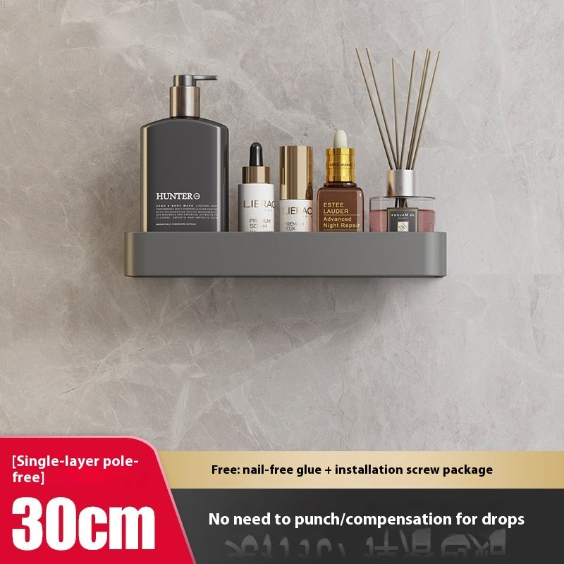 No Drill Bathroom Storage Rack Bathroom Wall-mounted Storage Rack
