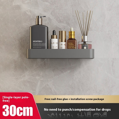 No Drill Bathroom Storage Rack Bathroom Wall-mounted Storage Rack