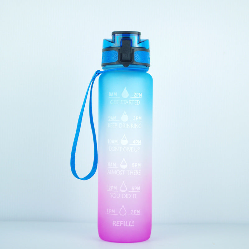 Hydration Time-Marker Water Bottle - Eco-Friendly & BPA-Free