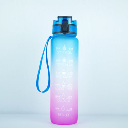Hydration Time-Marker Water Bottle - Eco-Friendly & BPA-Free