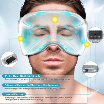Sleep Mask with Built-In White Noise for Enhanced Sleep