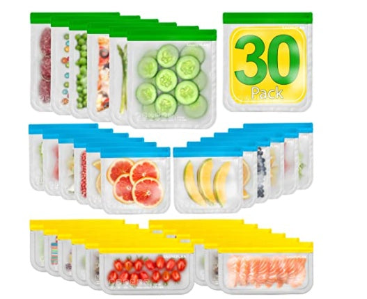 Eco-Friendly Reusable Silicone Food Storage Bags - Sustainable Kitchen Solution