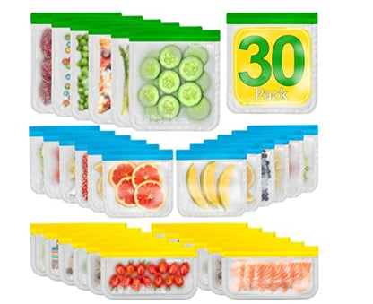 Eco-Friendly Reusable Silicone Food Storage Bags - Sustainable Kitchen Solution