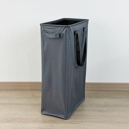 Eco-Friendly Beige Canvas Laundry Hamper for Small Spaces