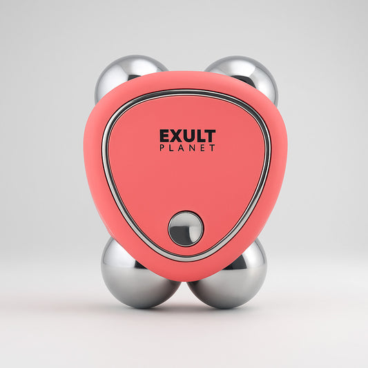 Pink V-Shaped Facial Massager for Wellness and Sustainability