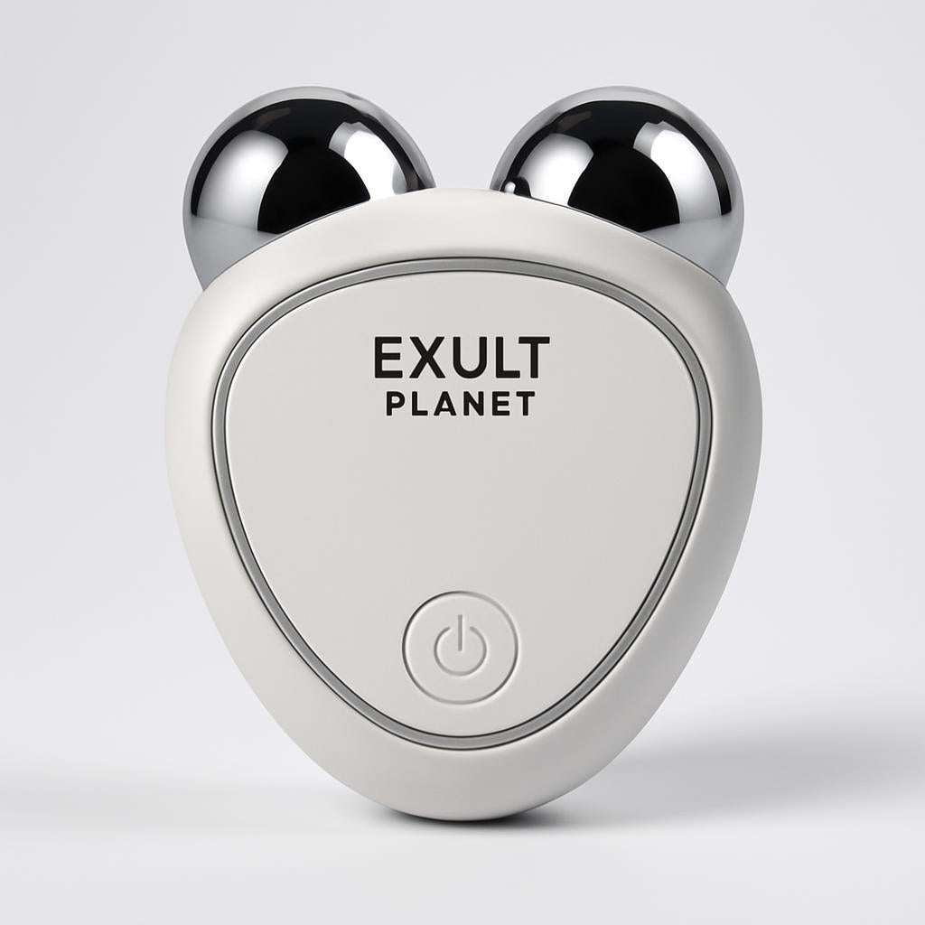Pink V-Shaped Facial Massager for Wellness and Sustainability