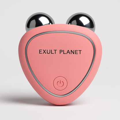 Pink V-Shaped Facial Massager for Wellness and Sustainability