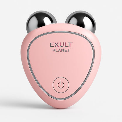 Pink V-Shaped Facial Massager for Wellness and Sustainability