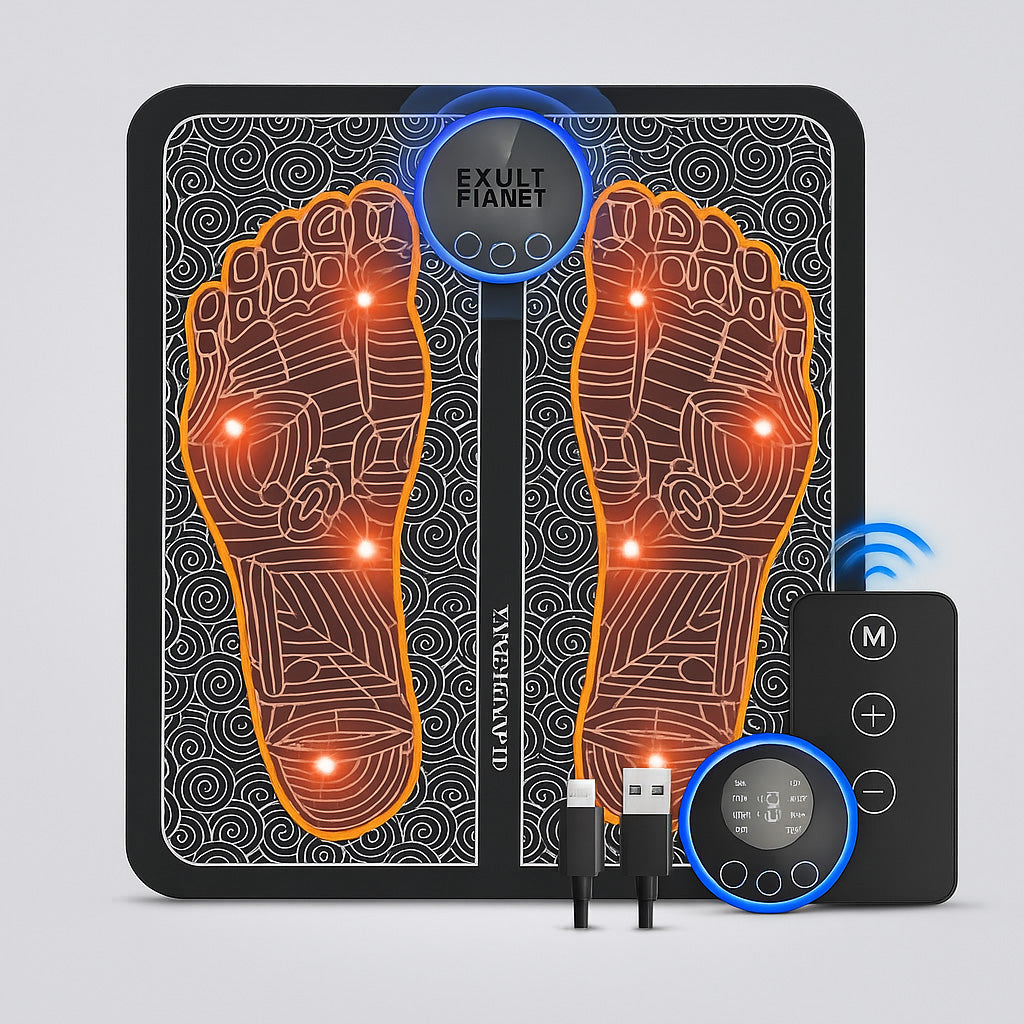 Rechargeable Electronic Foot Massager Pad for Relaxation and Wellness