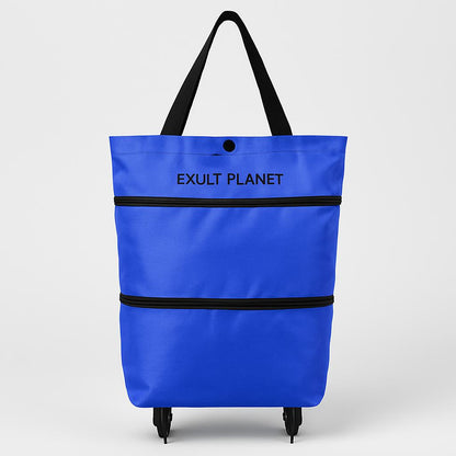Eco-Friendly 2-in-1 Foldable Shopping Cart with Organizer