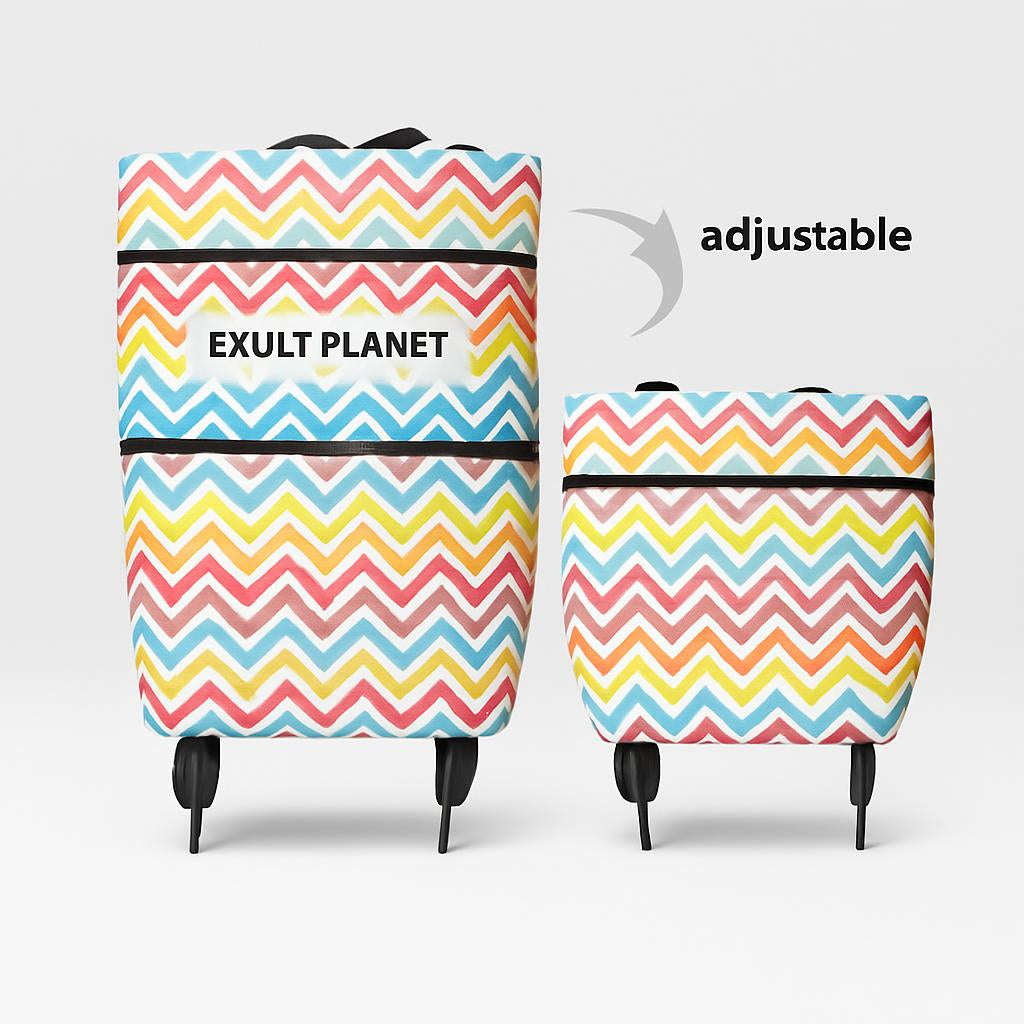 Eco-Friendly 2-in-1 Foldable Shopping Cart with Organizer