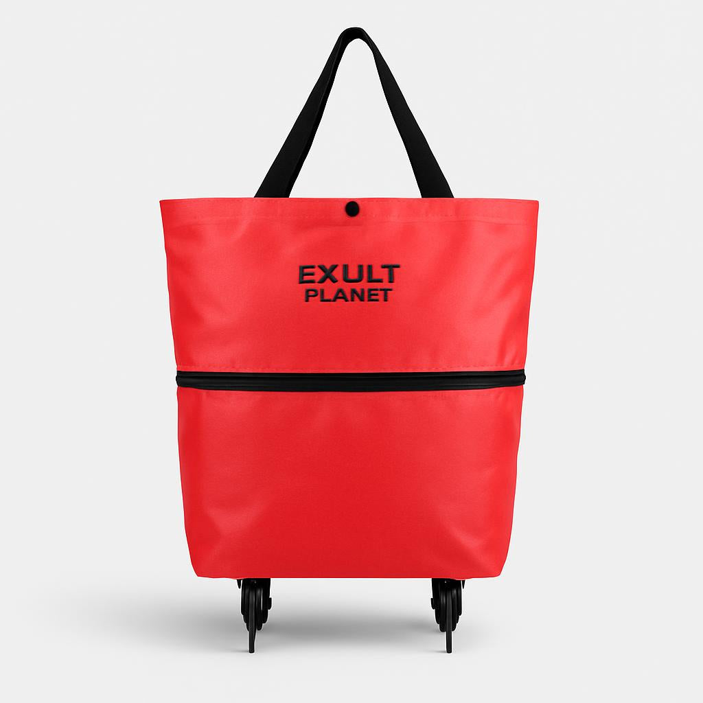 Eco-Friendly 2-in-1 Foldable Shopping Cart with Organizer