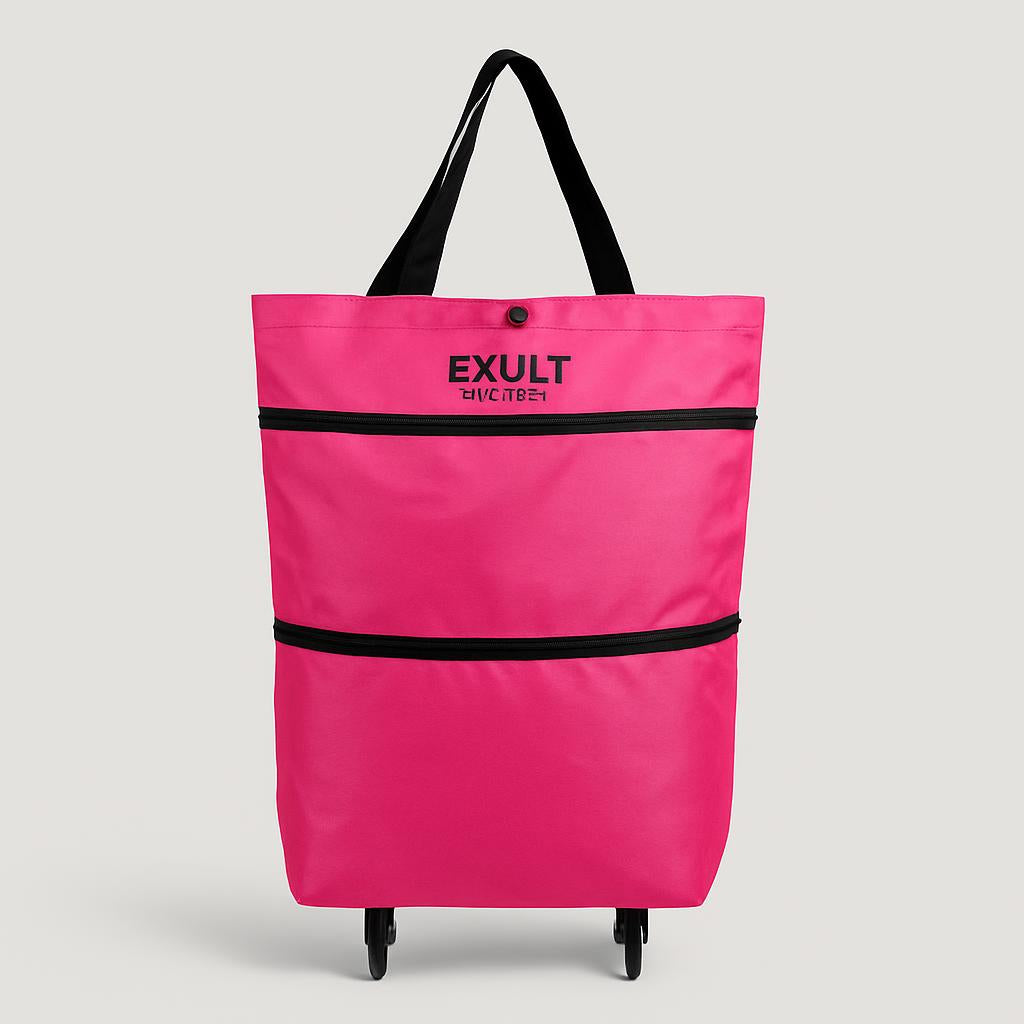 Eco-Friendly 2-in-1 Foldable Shopping Cart with Organizer