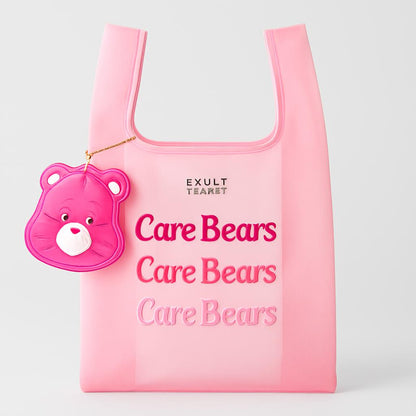 Eco-Friendly Reusable Shopping Bags with Bear Pouches - Purple, Pink, Blue