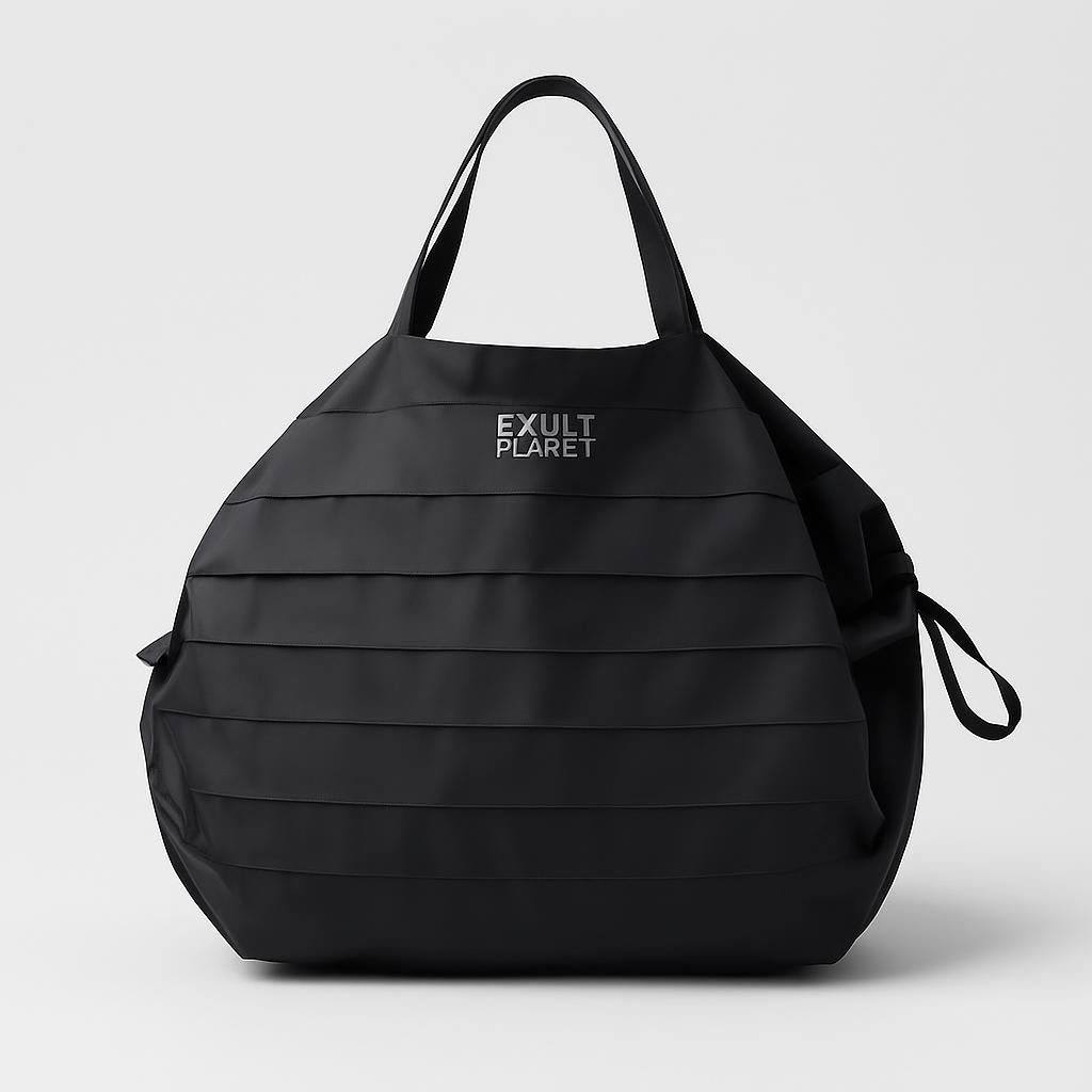 Eco-Friendly Reusable Black Shopping Bag - Sustainable Grocery Tote