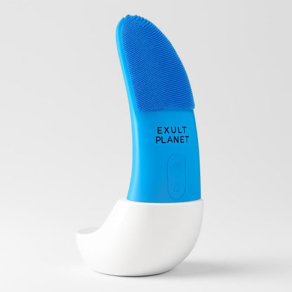 Eco-Friendly Electric Facial Cleansing Brush - Silicone Bristles, Rechargeable, Pink/Blue/Purple