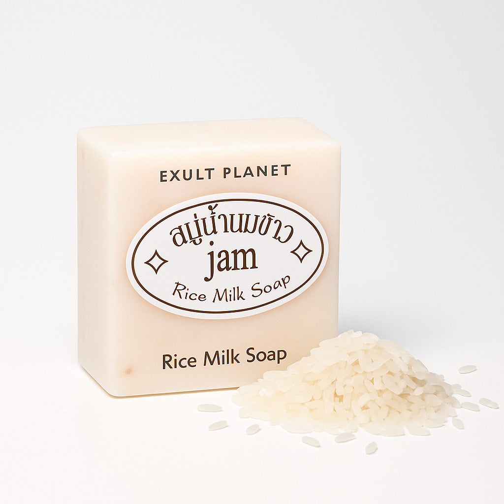 Natural Jasmine Rice Soap Bar for Oil Control and Moisturizing