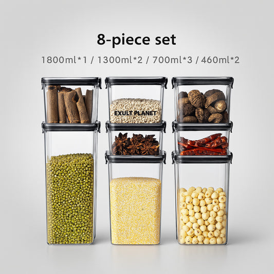 Eco-Friendly 8 Piece Airtight Grain Storage Set