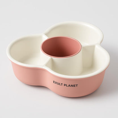 Eco-Friendly Clover Multi-Compartment Serving Tray