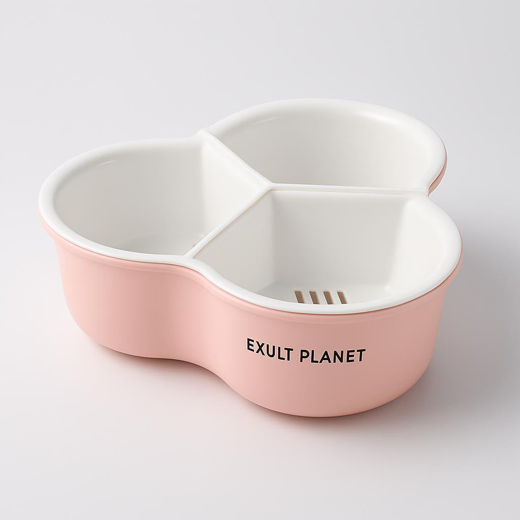 Eco-Friendly Clover Multi-Compartment Serving Tray