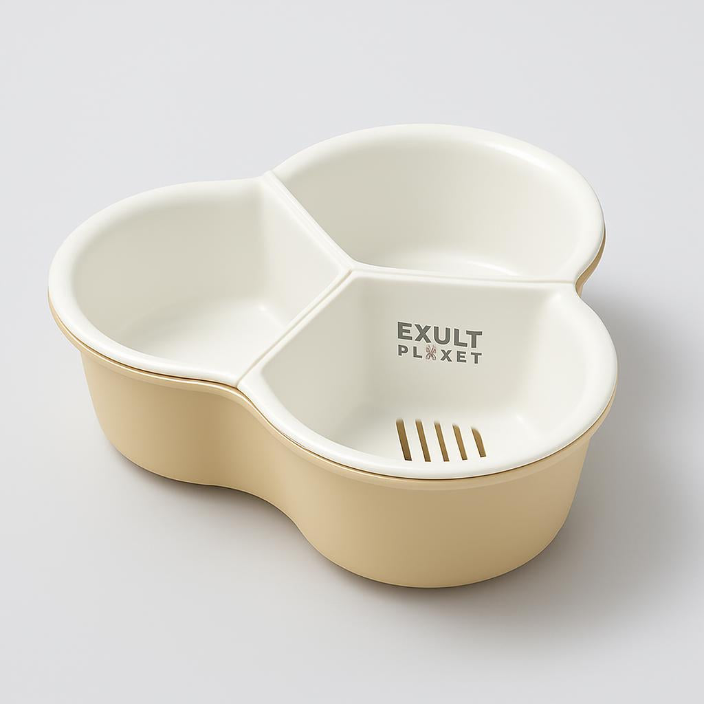 Eco-Friendly Clover Multi-Compartment Serving Tray