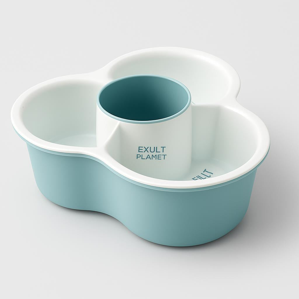 Eco-Friendly Clover Multi-Compartment Serving Tray