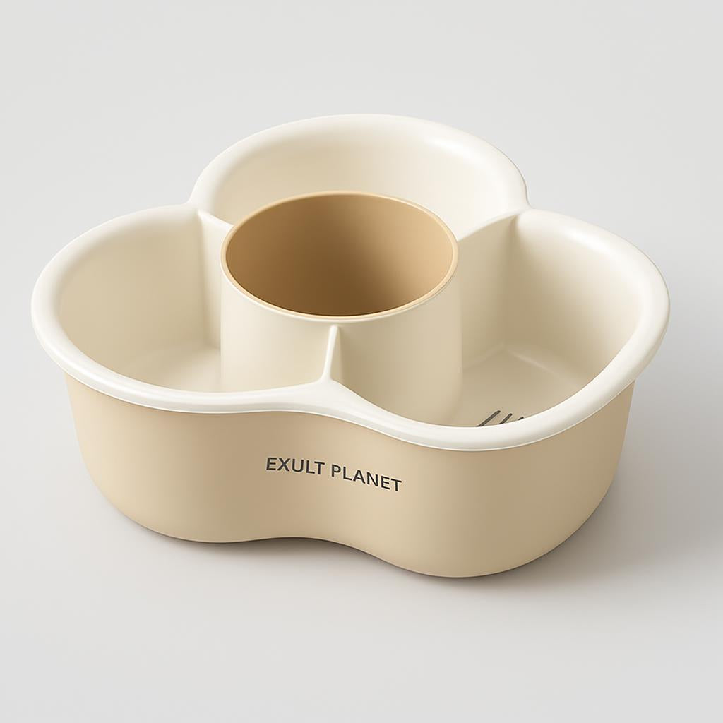 Eco-Friendly Clover Multi-Compartment Serving Tray