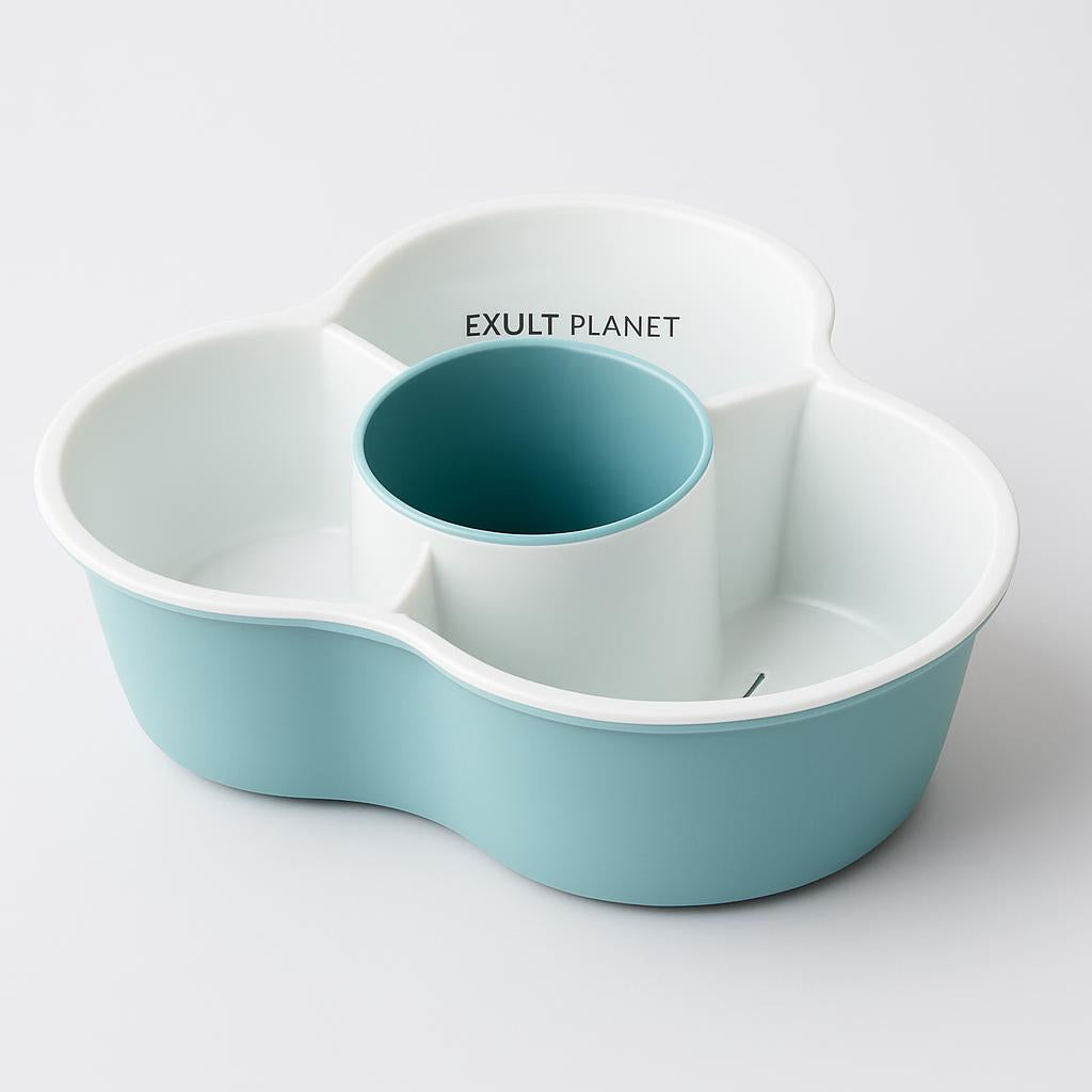 Eco-Friendly Clover Multi-Compartment Serving Tray