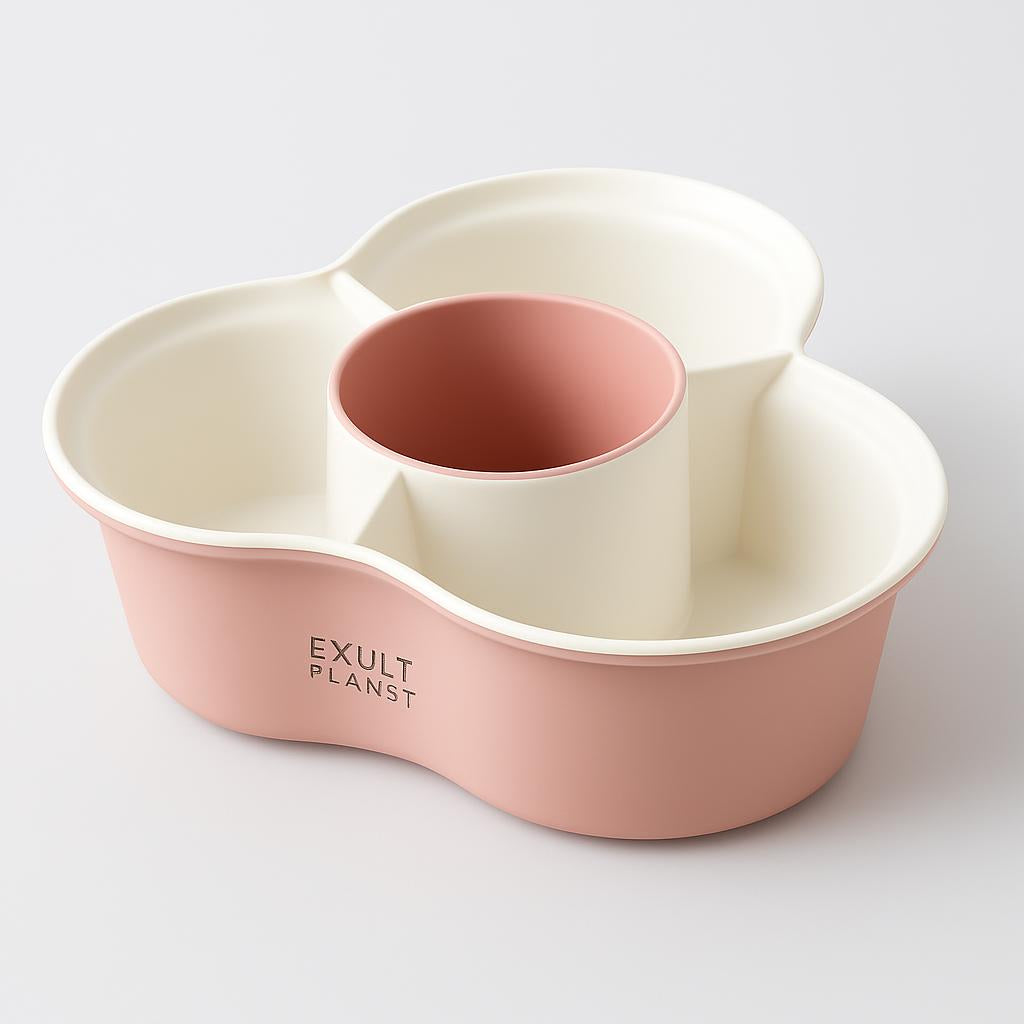 Eco-Friendly Clover Multi-Compartment Serving Tray