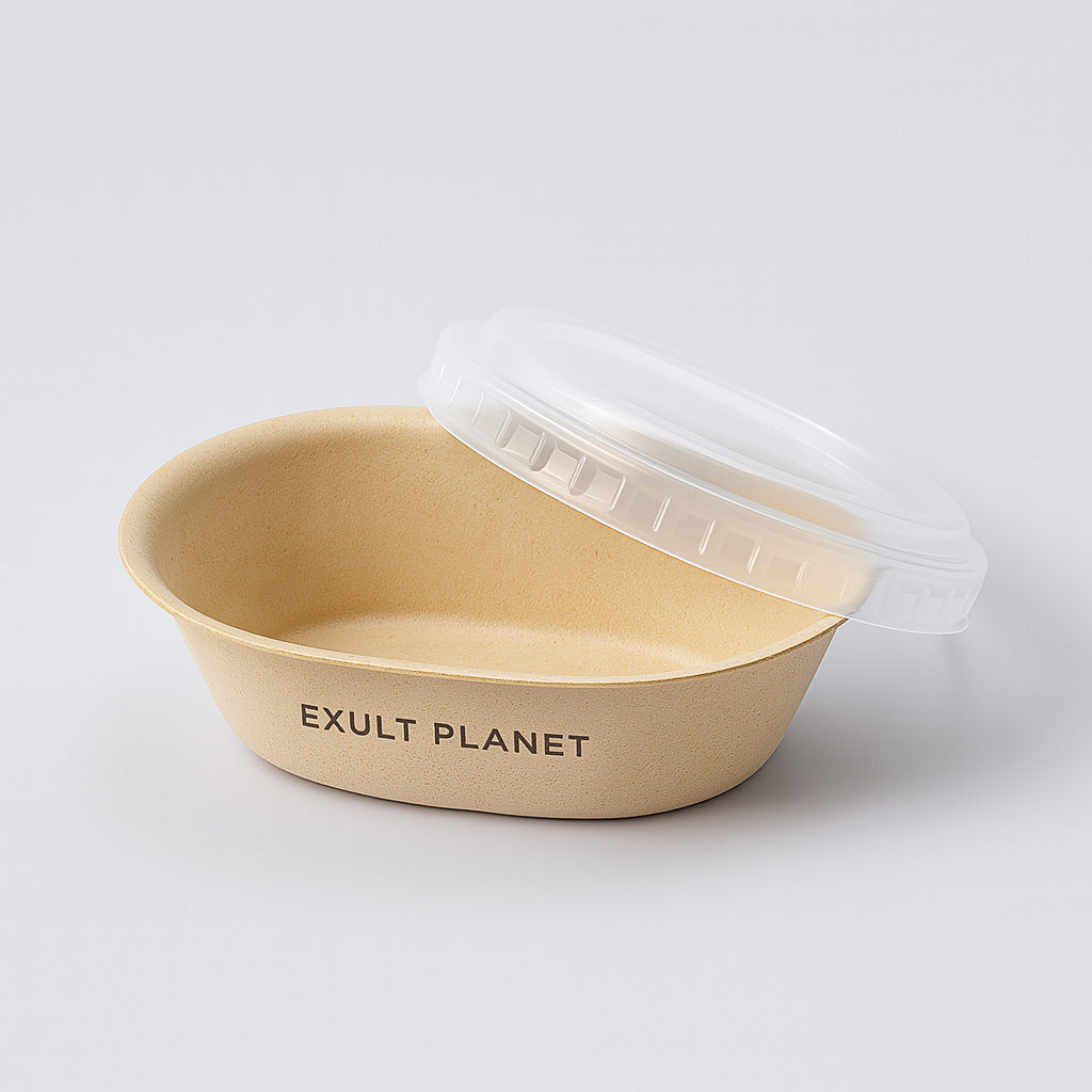 Eco-Friendly Biodegradable Soap Dishes in Beige Rectangular and Oval Shapes