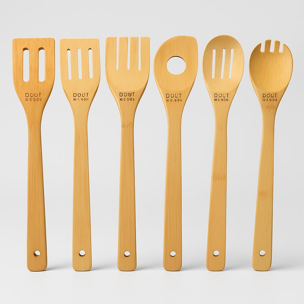 Eco-Friendly Bamboo Kitchen Utensil Set - Sustainable & Durable