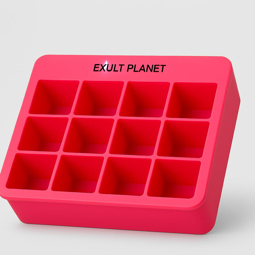 Eco-Friendly Silicone Ice Cube Tray - Durable & Reusable