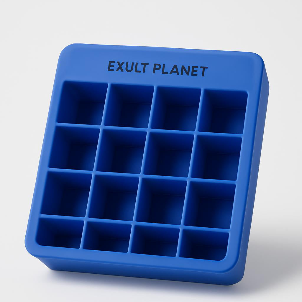 Eco-Friendly Silicone Ice Cube Tray - Durable & Reusable