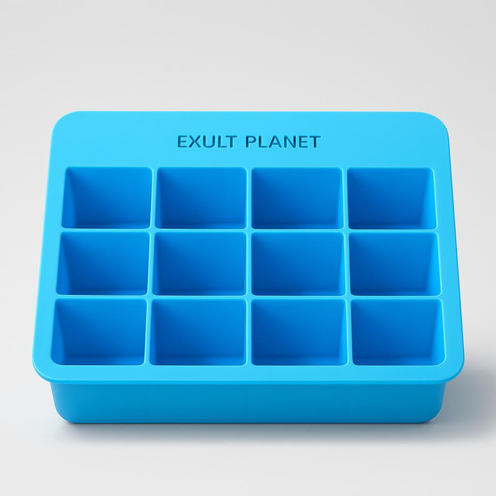 Eco-Friendly Silicone Ice Cube Tray - Durable & Reusable