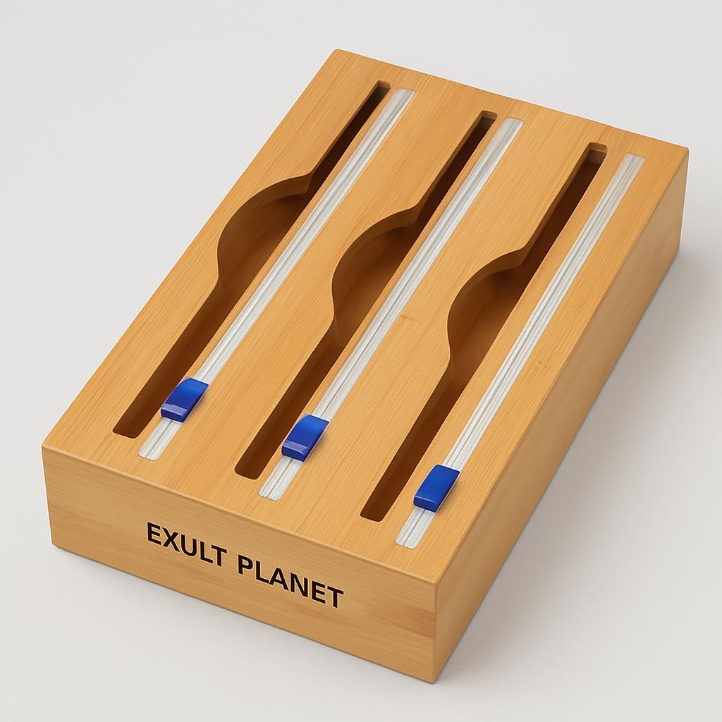 Eco-Friendly Bamboo Cling Film Cutter Box