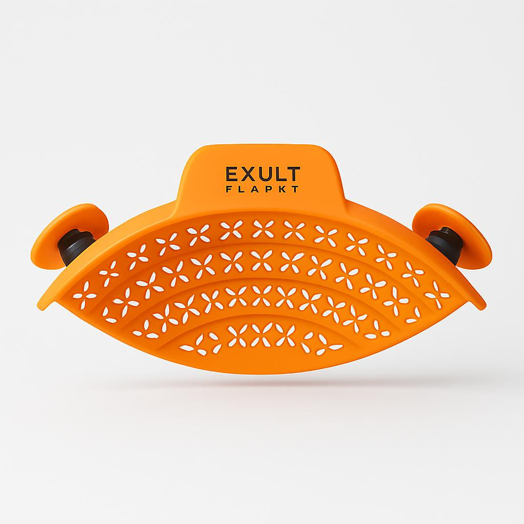 Eco-Friendly Clip-On Pot Strainer - Green Silicone Kitchen Tool