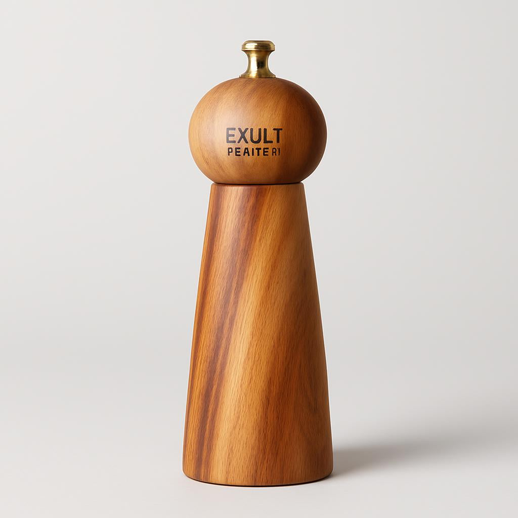 Natural Wood Salt and Pepper Grinder Set - Eco-Friendly Kitchen Essential