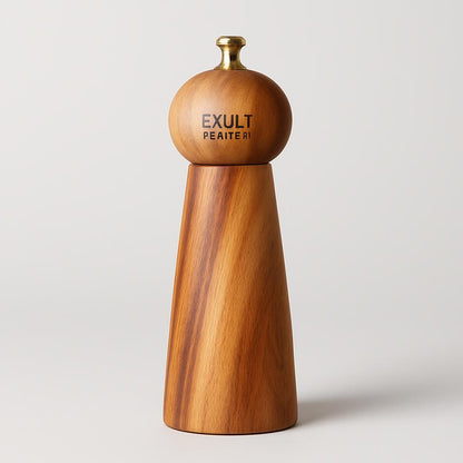 Natural Wood Salt and Pepper Grinder Set - Eco-Friendly Kitchen Essential