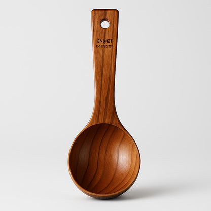 Eco-Friendly Curved Wooden Soup Spoon for Dining