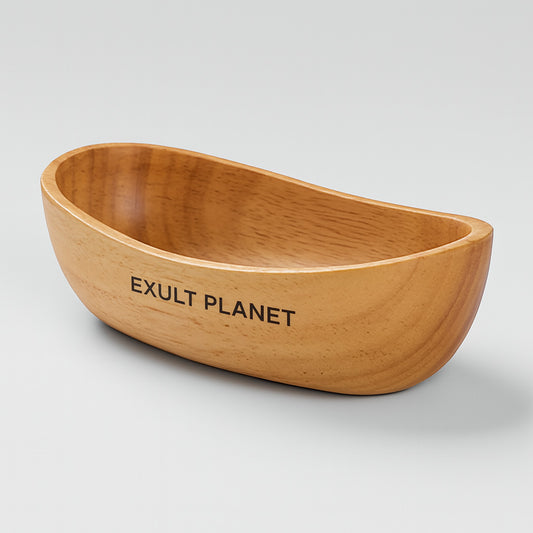 Eco-Friendly Natural Rubber Wood Salad Bowl