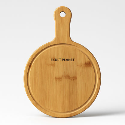 Eco-Friendly Bamboo Dessert and Pizza Serving Tray
