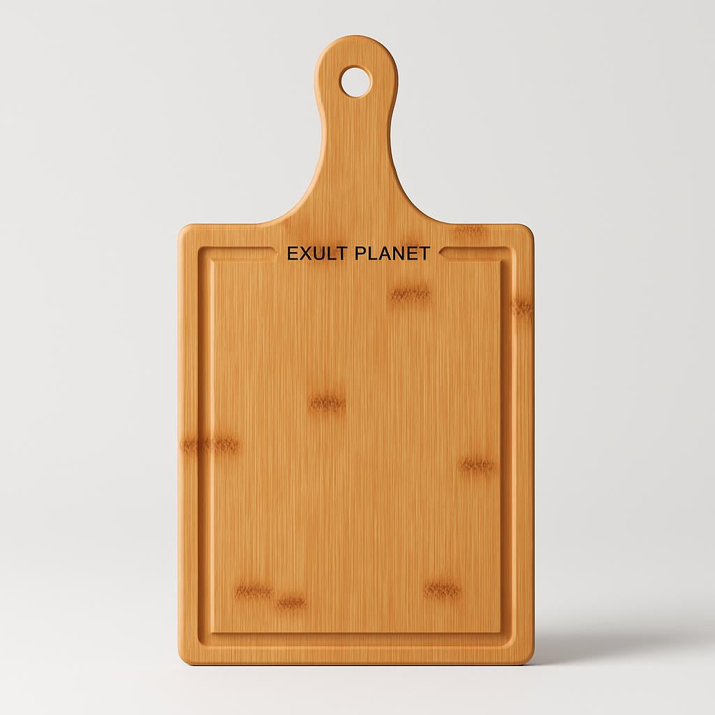 Eco-Friendly Bamboo Dessert and Pizza Serving Tray