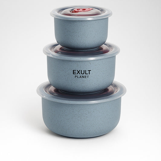 Eco-Friendly Reusable Wheat Straw Bowls for Food Storage