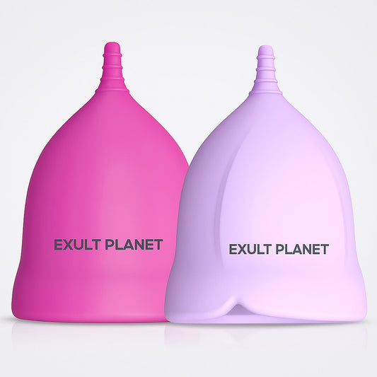 Eco-Friendly Reusable Menstrual Cups - Medical-Grade Silicone, Pink & Lavender