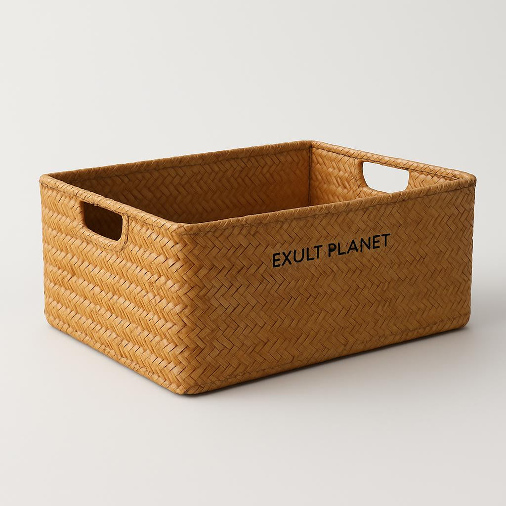 Eco-Friendly Natural Fiber Storage Baskets - Sustainable Home Organization
